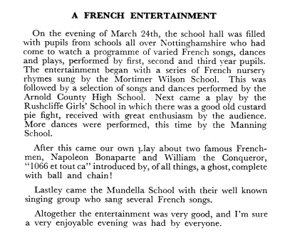 A French Entertainment - 1966